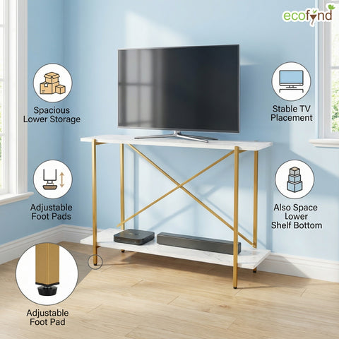 ecofynd Elix Jr. 35 Inch TV Stand – Modern Multipurpose Utility Console