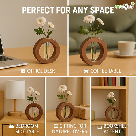 ecofynd Test Tube Planter with Wooden Holder