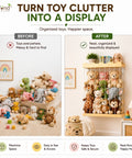 ecofynd Stuffed Animal & Plush Toy Storage Organizer Shelf