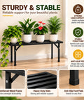 Ecofynd Heavy-Duty Metal Plant Stand with Adjustable Feet – 100 kg Capacity