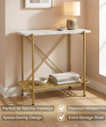 ecofynd 26 Inch 2 Tier Console Table