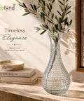 ecofynd 4.7 Inch Glass Flower Vase for Fresh & Artificial Flowers