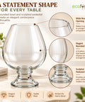 ecofynd Glass Vase for Flowers & Decor – Clear Goblet Shape | Transparent