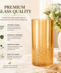 ecofynd 3.9 Inch Glass Flower Vase for Fresh & Artificial Flowers