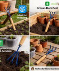 ecofynd Cultivator with Wooden Handle