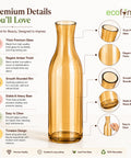 ecofynd 3.1 Inches Glass Vase for Flower Plants