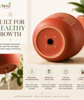 ecofynd 4.5 Inch Rainbow Arch Terracotta Pot for Indoor Plants