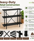 ecofynd 3-Tier Multipurpose Kitchen Rack Heavy Duty Metal Storage Rack for Kitchen Organizer
