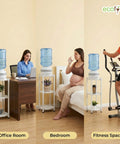 ecofynd Ecofynd HydroNest 2-Tier White Water Dispenser Stand with Storage Shelf