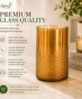 ecofynd 3.9 Inch Glass Flower Vase for Fresh & Artificial Flowers