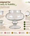ecofynd Decorative Glass Bowl for Floating Candles