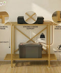ecofynd 2-Tier Gold UPS Stand for Home and Office
