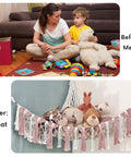 Ecofynd Macrame Pink Soft Toy Organizer | Toy Hammock