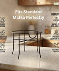 ecofynd Ecofynd Lightweight Metal Matka Stand for Kitchen - Style 3