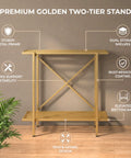 ecofynd 2-Tier Gold Fish Tank Stand