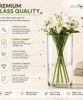 ecofynd 4 Inches Glass Flower Vase for Fresh & Artificial Flowers
