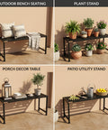 ecofynd 2 Seater Garden Bench for Indoor & Outdoor Park