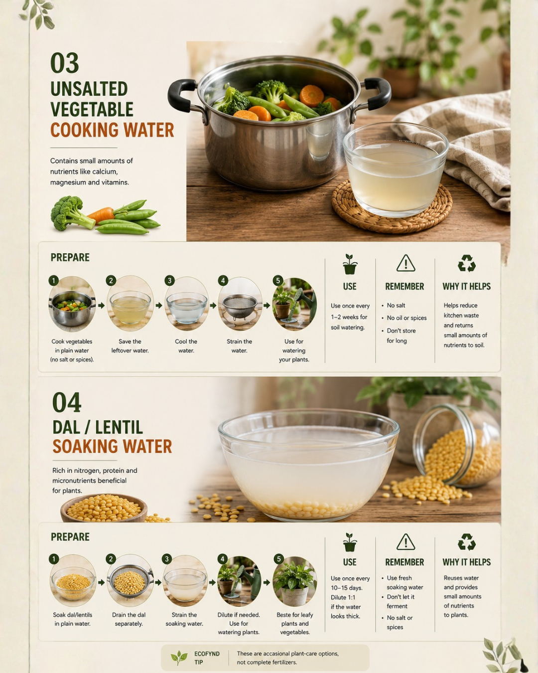 Ecofynd Kitchen Plant Fertilizers guide page