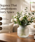 ecofynd 4.7 Inch Glass Flower Vase for Fresh & Artificial Flowers