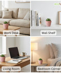 ecofynd Ecofynd Pink 4.3 Inch Cachepot Planter with Drainage Hole for Desk