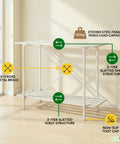 ecofynd 2-Tier Metal Storage Bench for Entryway