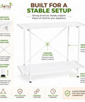ecofynd Aqua Lift 2-Tier Metal Plant Stand – Strong & Multi-Purpose Design
