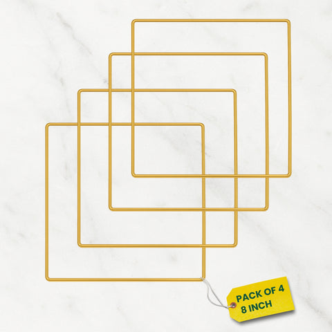ecofynd Square 8 Inch Metal Crafts Hoops