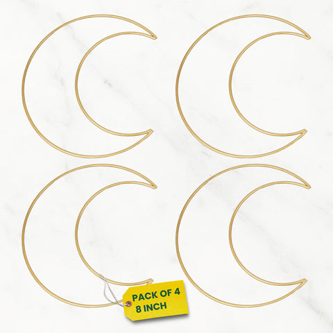 ecofynd Moon 8 Inch Metal Crafts Hoops