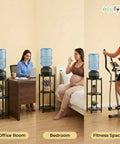 ecofynd Ecofynd HydroNest 2-Tier Black Water Dispenser Stand with Storage Shelf