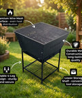 ecofynd Portable Charcoal Fire Pit for Garden