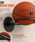 ecofynd 2 Pack Wall Mounted Metal Sports Ball Holder Rack for Basketball