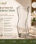 ecofynd 3.3 Inch Glass Flower Vase for Fresh & Artificial Flowers