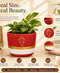 ecofynd 4.5 Inch Ganesha Symbol Terracotta Pot for Indoor & Outdoor Plants