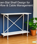 ecofynd 2-Tier White UPS Stand for Home and Office