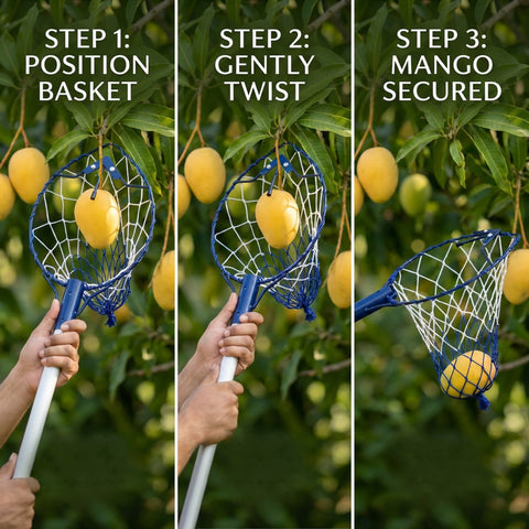 ecofynd Ecofynd Blue Fruit Picker Net for Mangoes & Tree Fruit Harvesting