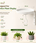 ecofynd 1 Pack Cora Wall Mounted Metal Plant Stand with Hanging Hook