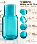 ecofynd Glass Vase for Flowers & Decor – Clear Tumbler Shape | Aqua