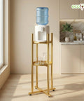 ecofynd Ecofynd HydroNest 2-Tier Golden Water Dispenser Stand with Storage Shelf