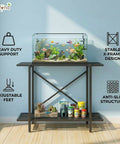 ecofynd 2-Tier Black Fish Tank Stand