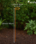 ecofynd Orange Metal Plant Trellis – 18 Inch Rust-Resistant Stake
