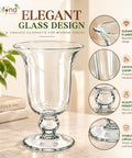 ecofynd 3.9 Inches Glass Flower Vase for Fresh & Artificial Flowers