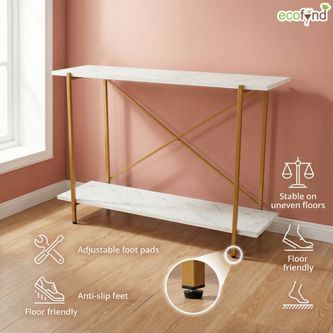 ecofynd Jr Elix 2-Tier Metal Storage Bench for Entryway