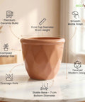 ecofynd Ecofynd Peach 4.3 Inch Cachepot Planter with Drainage Hole for Desk