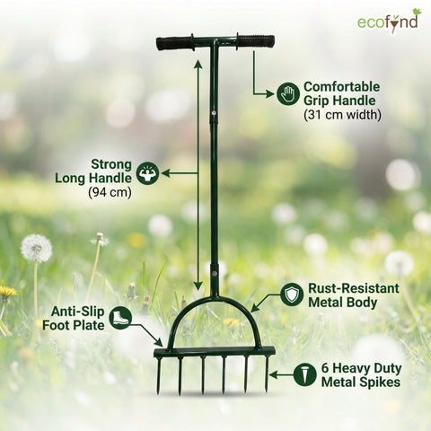 ecofynd Ecofynd DeepRoot Lawn Aerator Tool with 6 Metal Spikes