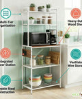 ecofynd 5-Tier Storage Rack with Electricity Board for Kitchen Organizer