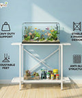 ecofynd 2-Tier White Fish Tank Stand