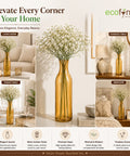 ecofynd 3.1 Inches Glass Vase for Flower Plants