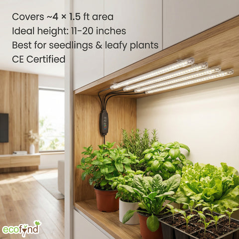 ecofynd Aira4 Grow Light – 4 Head LED Plant Light for Indoor Plants
