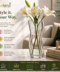 ecofynd 3.3 Inch Glass Flower Vase for Fresh & Artificial Flowers