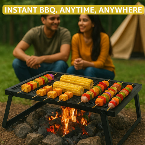 ecofynd Foldable Metal Charcoal Grill – Portable, Heavy-Duty & Easy to Use